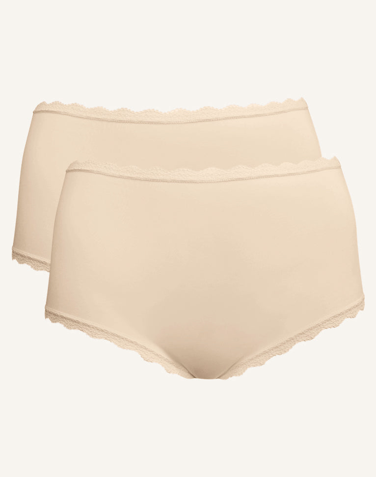High-Panty-Set 2x "Basic" pale