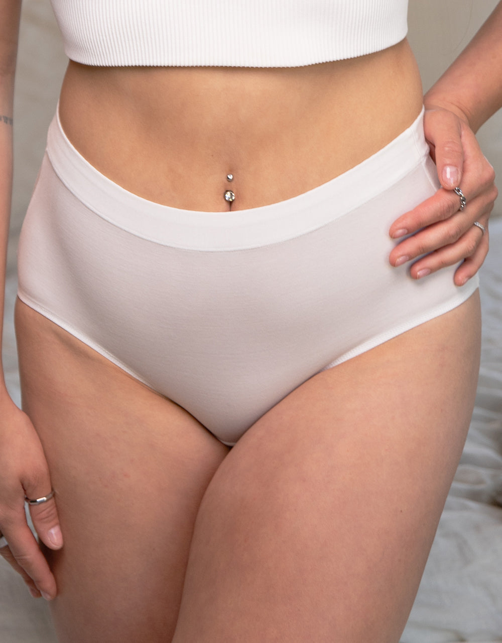 High-Panty-Set 2x "Cozy Basic" ivory