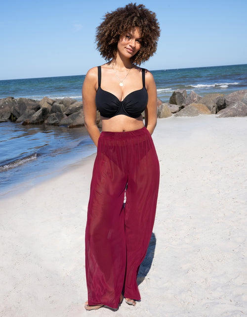 Hose "Sheer" transparent bordeaux