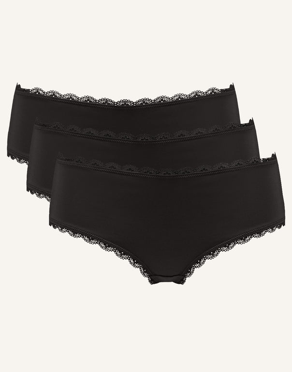 Panty-Set 3x "Basic" black