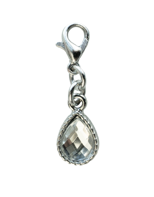 Bra Charm "Jewel" crystal silver