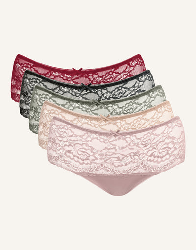 Herbst-High-Panty-Set 5x "Lace Basic"