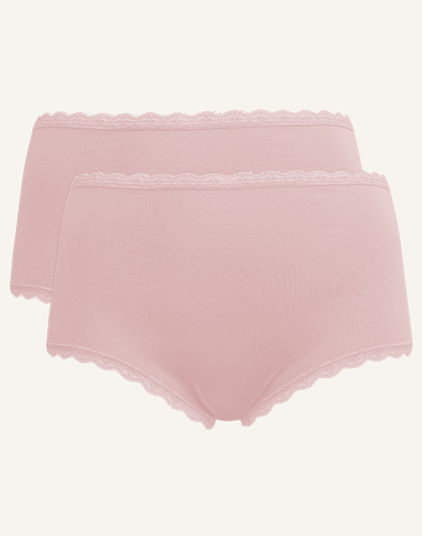 High-Panty-Set 2x "Basic" blush
