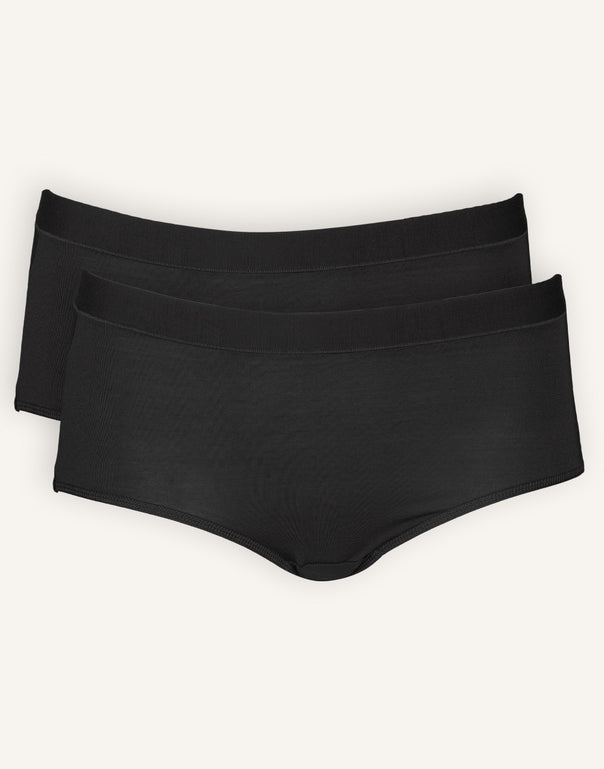 High-Panty-Set 2x "Cozy Basic" black