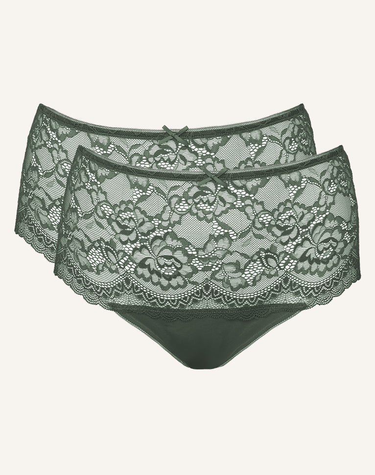 High-String-Set 2x Lace Basic Olive | SugarShape