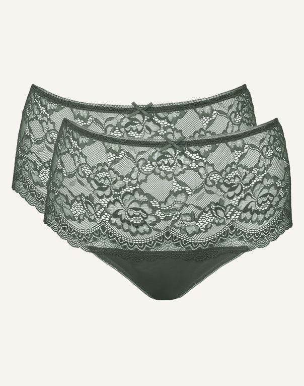 High-String-Set 2x "Lace Basic" olive