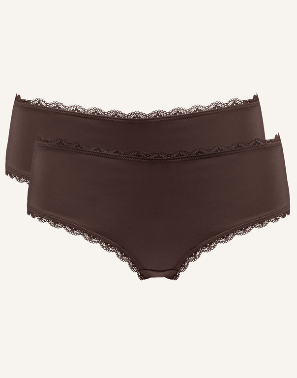 Panty-Set 2x "Basic" mocca