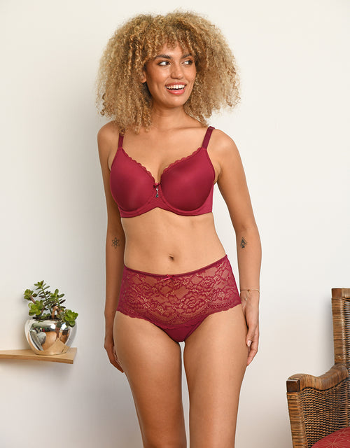 High-Panty-Set 2x "Lace Basic" bordeaux