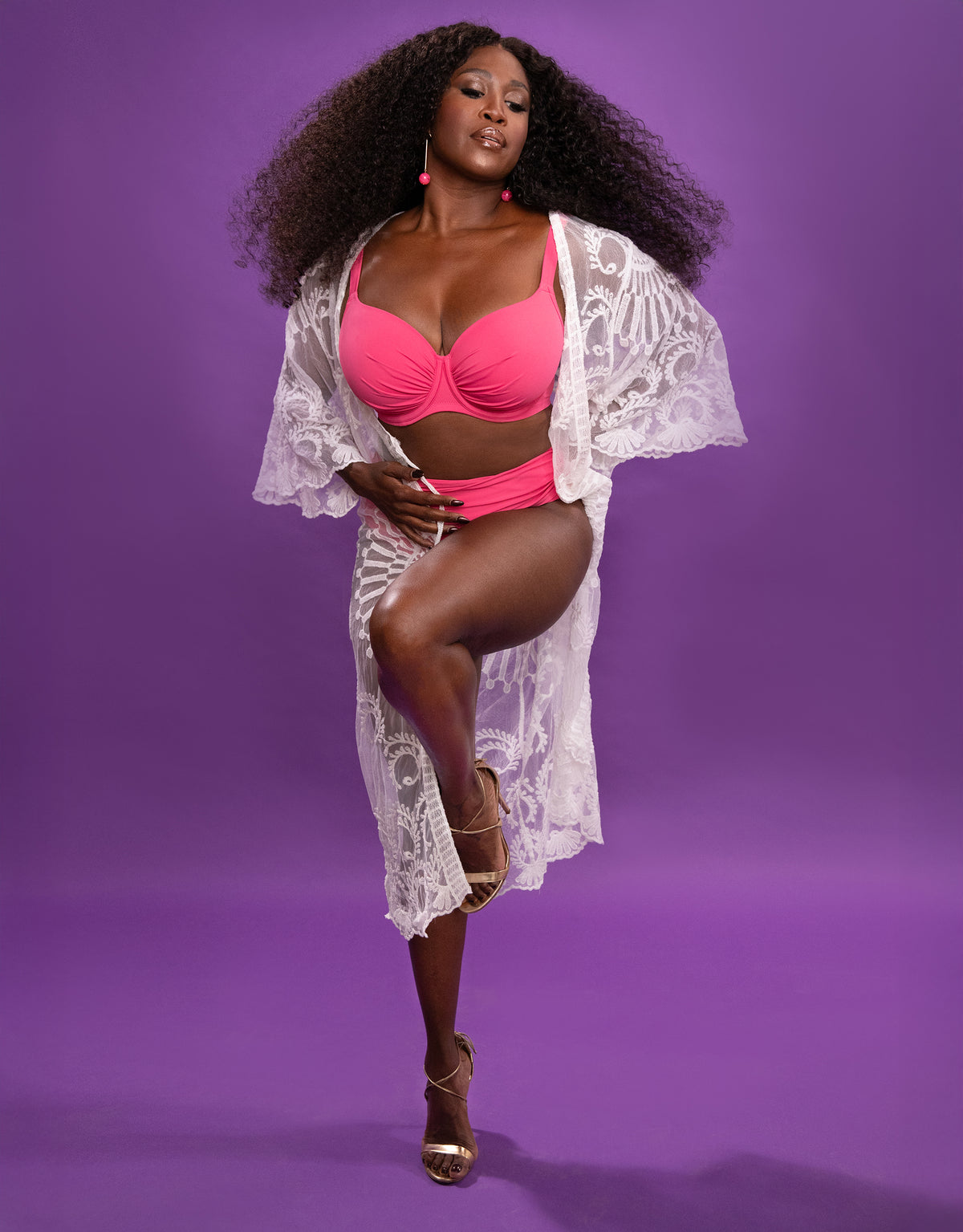 Schalen-Bikini-Top "Valencia Chic" flamingo