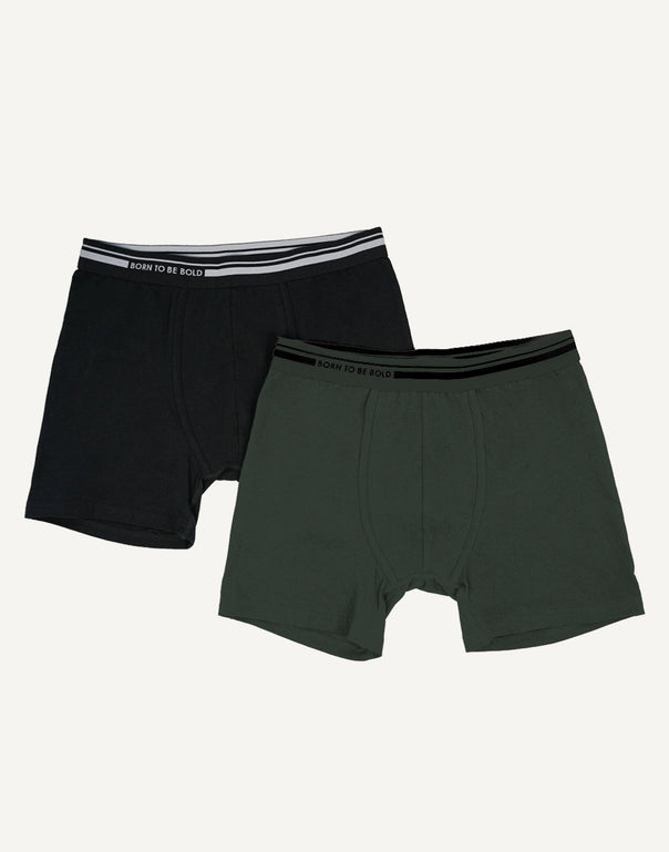 Boxershorts-Set olive/black und black/white