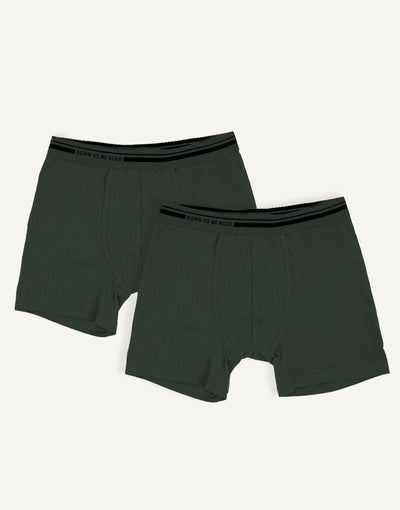 Boxershorts-Set Olive/Black