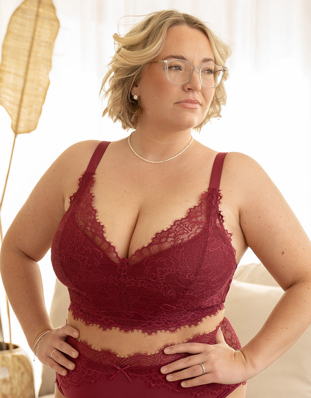 Bralette "Sensla" bordeaux