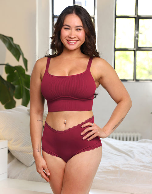 Bustier "Freeda" bordeaux