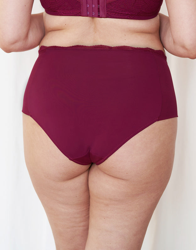 High-Panty "Clara" bordeaux