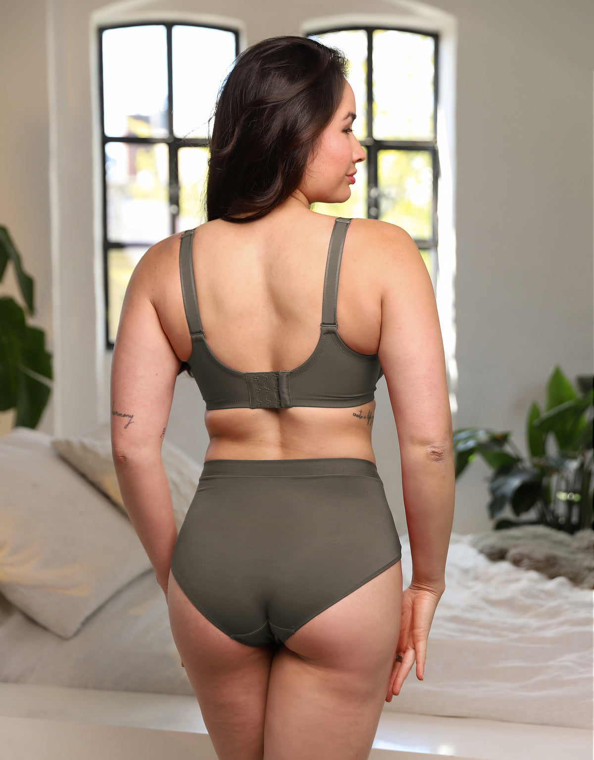 High-Panty "Cozy Basic" olive