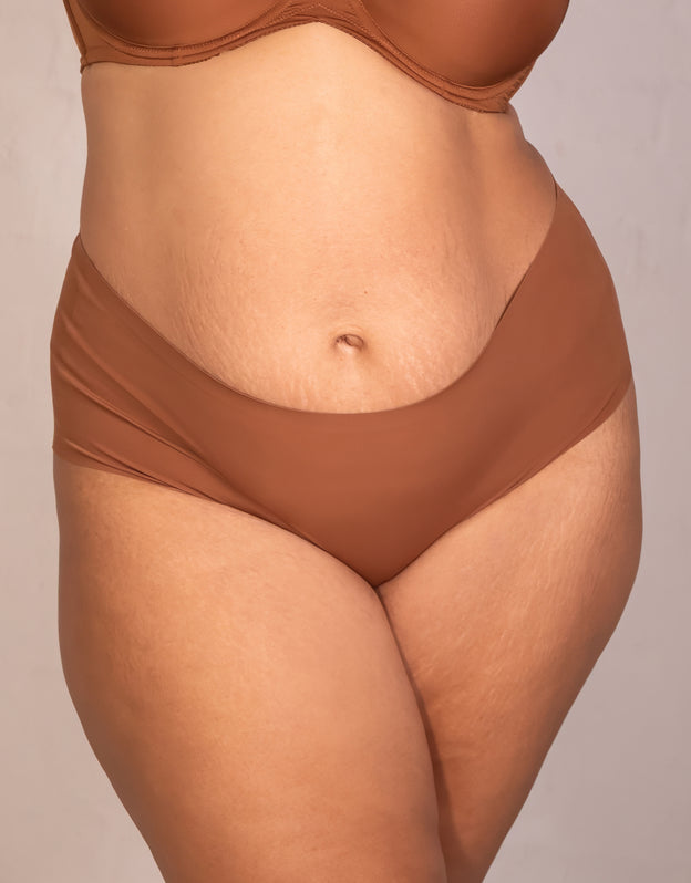 High-Panty-Set 2x Invisible Basic mousse