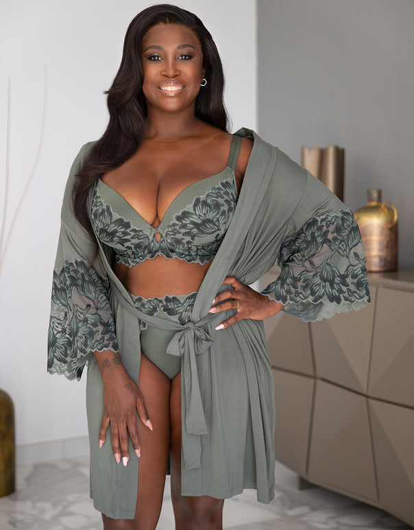 Kimono "Cha-Cha-Cha" olive