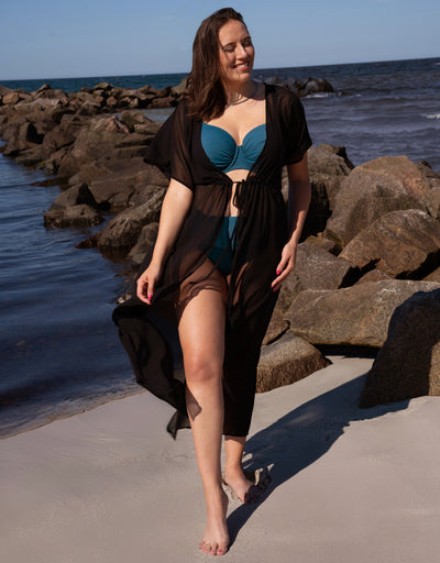 Kleid Sheer Transparent Black