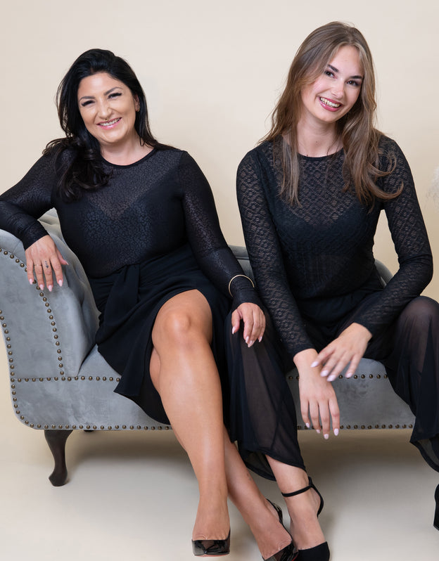 Langarmshirt-Set 2x Geo/Leo Black