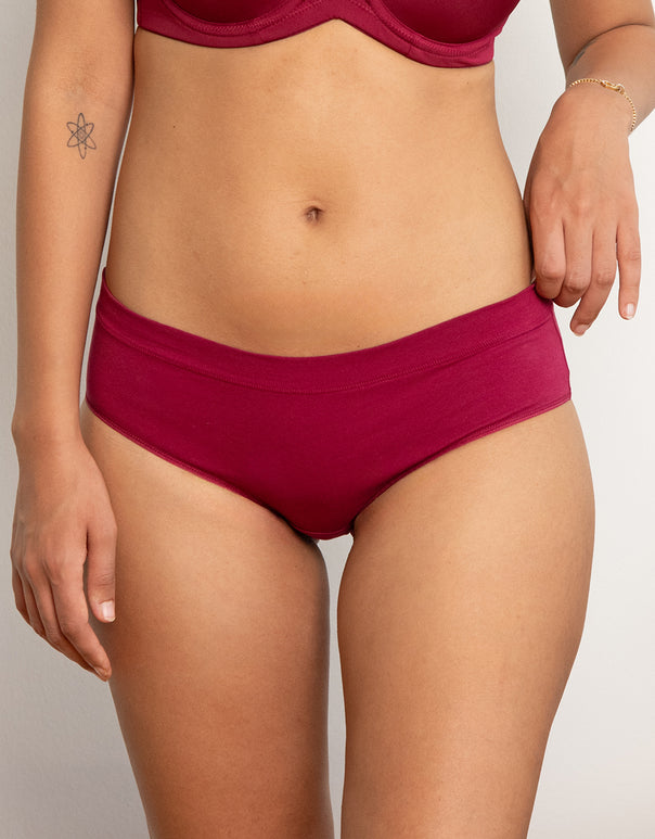 Panty "Cotton Basic" bordeaux