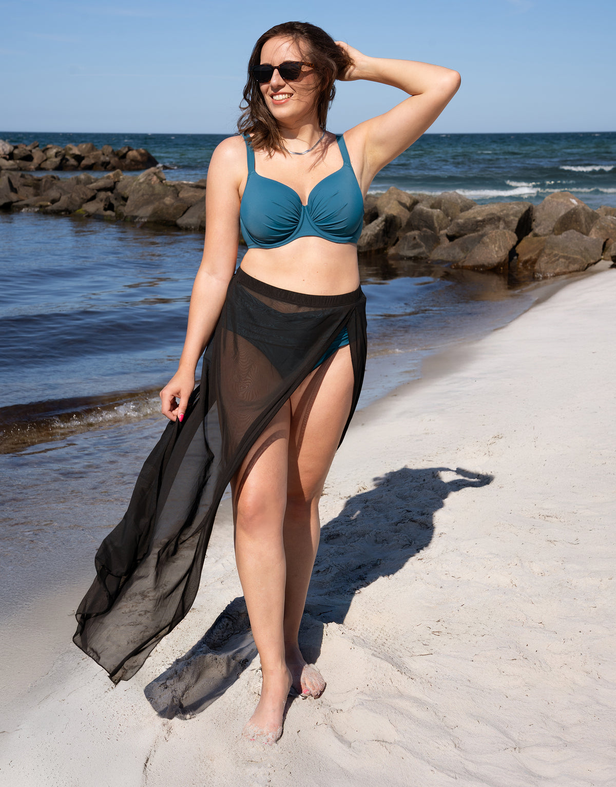 Skirt Sheer transparent black