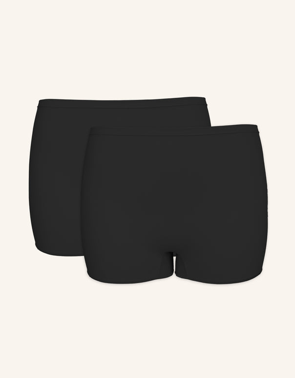 High-Waist-Shorts-Set 2x "Basic" black