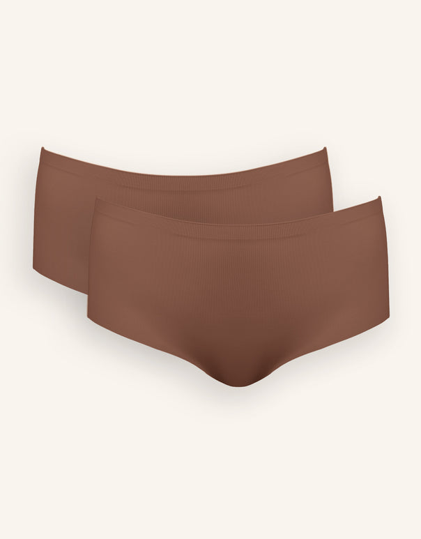 High-Panty-Set 2x Invisible Basic mousse