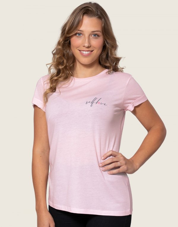 T-Shirt "Selflove" rosé 